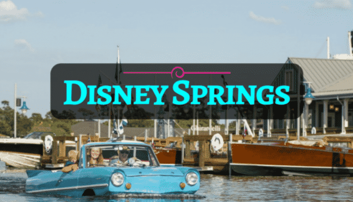 Conheça o Disney Springs. Um lugar de lazer, compras e comida no lago no Walt Disney World Resort.