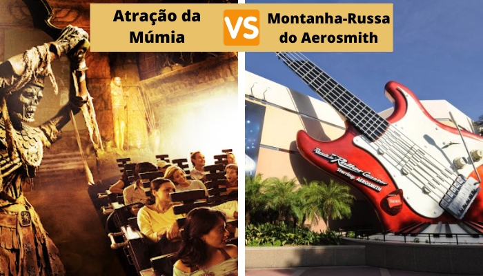 Confira nosso embate sobre Montanha-Russa Radical em Orlando. Hoje veja Aerosmith Vs Múmia. 