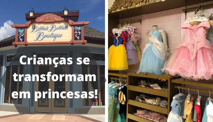 Conheça o Bibbidi Bobbidi Boutique, um salão para as princesas no Disney Springs.