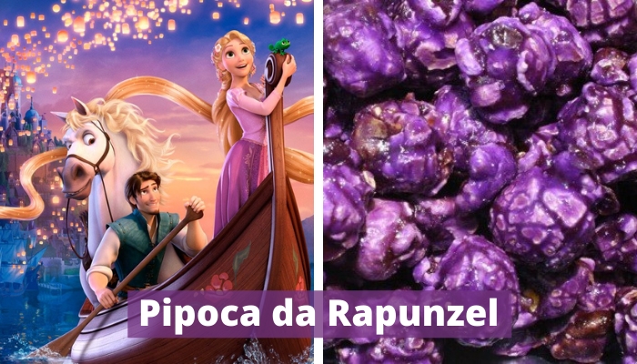 Pipoca da Rapunzel, uma receita saborosa para família. 