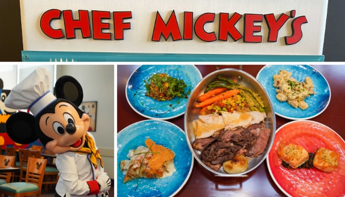 Chef Mickey’s: durante as refeições, os personagens vão até as mesas para interagir com os visitantes. Eles conversam, tiram fotos, dançam. É muito animado! 